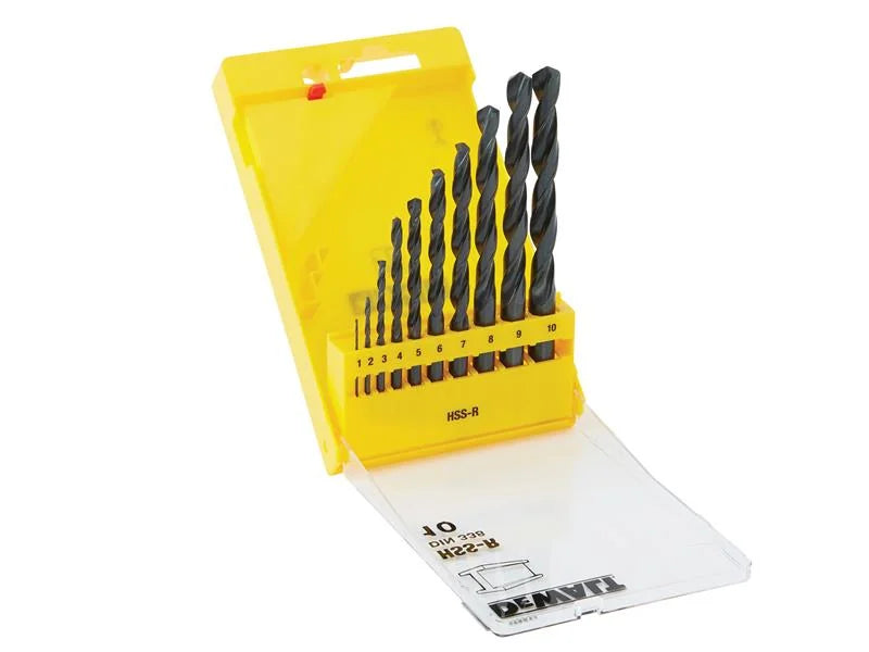 DEWALT Power Tools DT5911 HSS-R Jobber Drill Bit Set, 10 Piece - DT5911-QZ