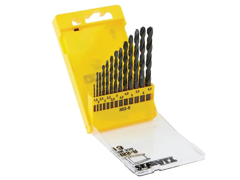 DEWALT Power Tools DT5912 HSS-R Jobber Drill Bit Set, 13 Piece - DT5912-QZ