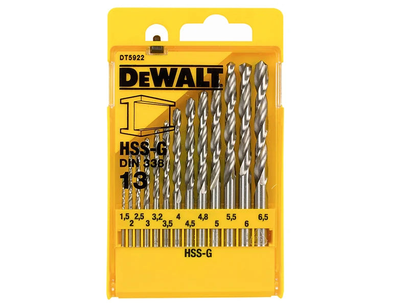 DEWALT Power Tools HSS-G Jobber Drill Bit Set, 13 Piece - DT5922-QZ