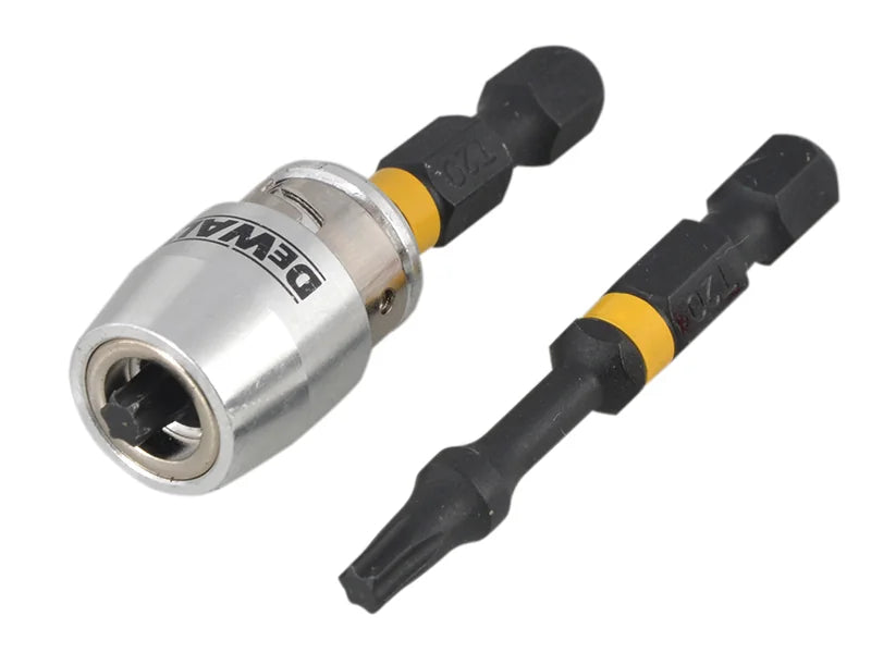 DEWALT Power Tools Impact Torsion Bits TX0 x 50mm (x2) and Magnetic Screwlock