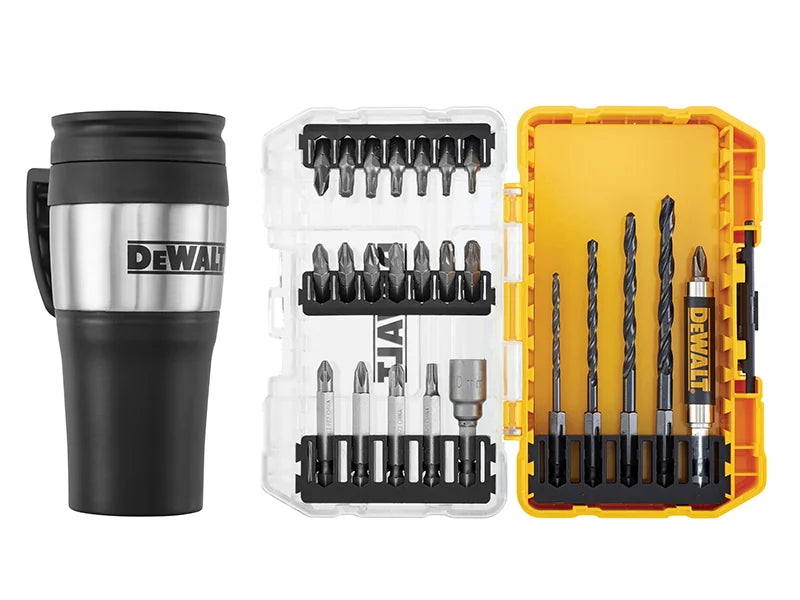 DEWALT Power Tools DT70707 Drill Drive Set, 25 Piece + Mug - DT70707-QZ