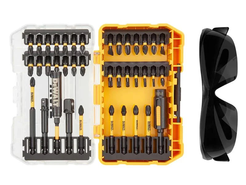 DEWALT Power Tools DT70740T FLEXTORQ™ Bit Set, 38 Piece + Safety Glasses