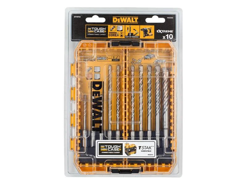 DEWALT Power Tools SDS Plus Extreme 2® Drill Bit Set, 10 Piece - DT70753-QZ