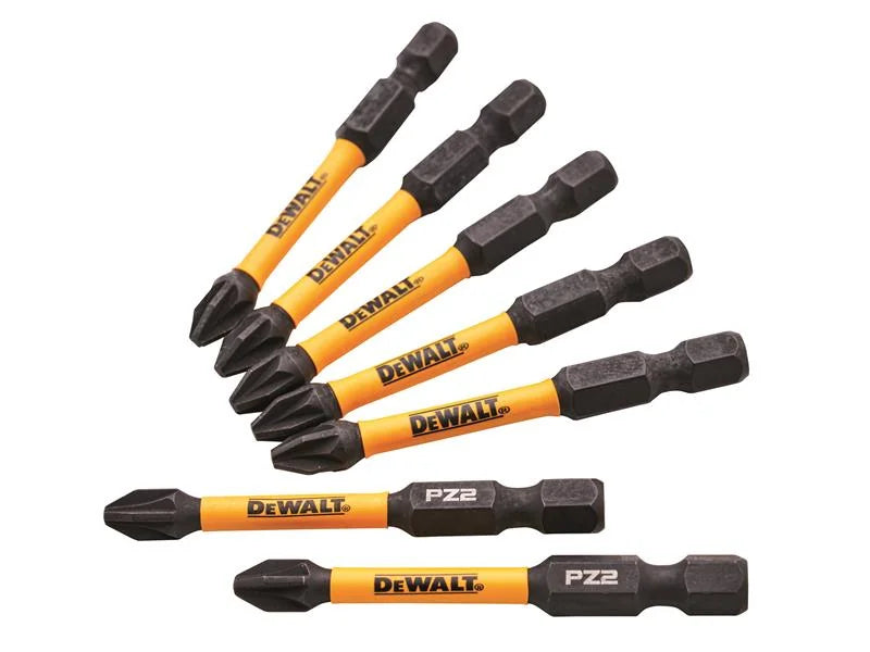 DEWALT Power Tools Impact Bits PZ2 x 50mm (5 + 2 Carded) - DT70904TQ