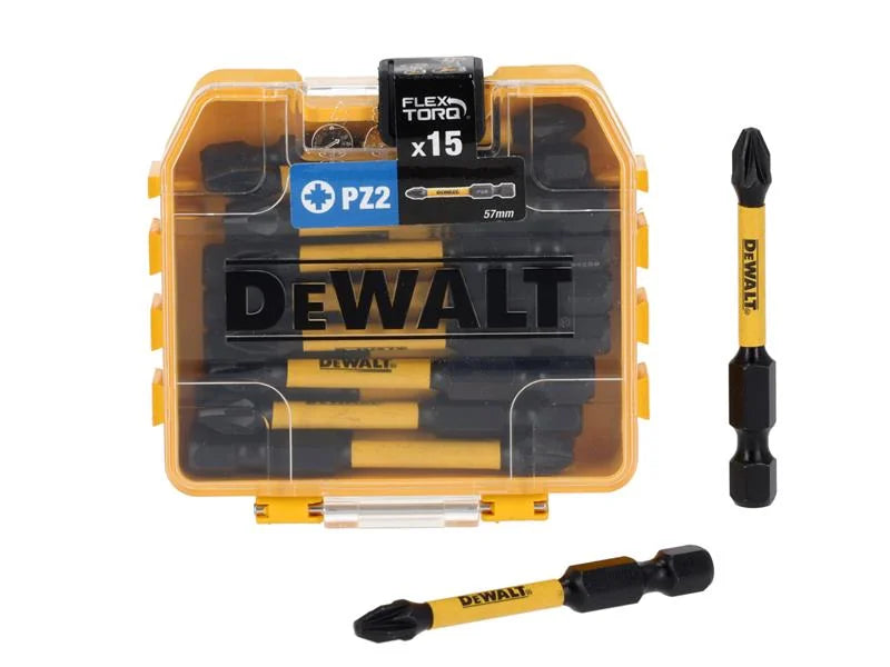 DEWALT Power Tools DT70914T FlexTORQ Bits PZ2 x 57mm (Tic Tac of 15) Display of