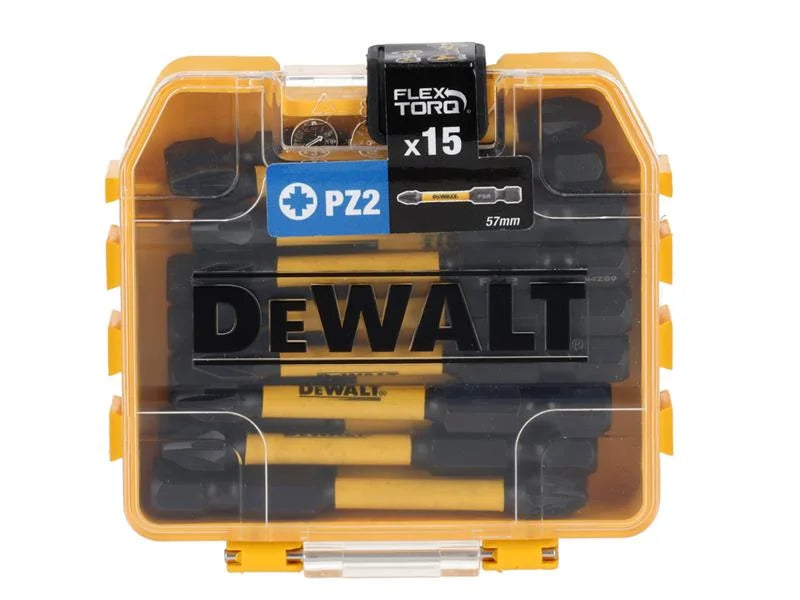 DEWALT Power Tools DT70914T FlexTORQ Bits PZ2 x 57mm (Tic Tac of 15) Display of