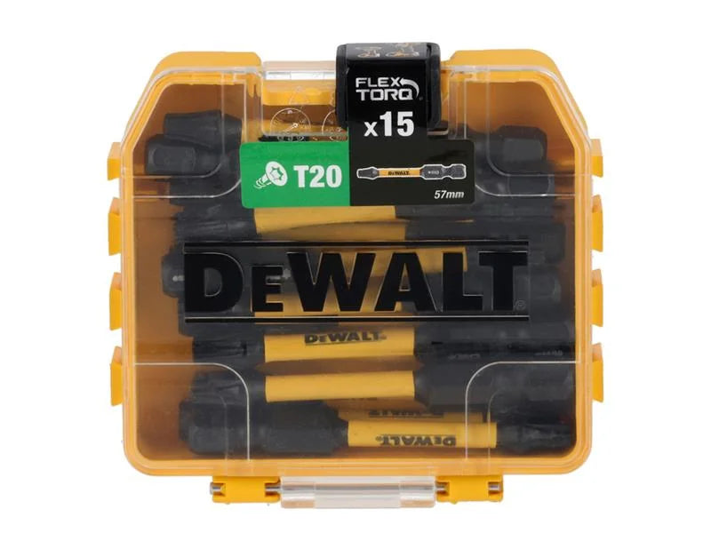 DEWALT Power Tools DT70915T FlexTORQ Bits T20 x 57mm (Tic Tac of 15) Display of