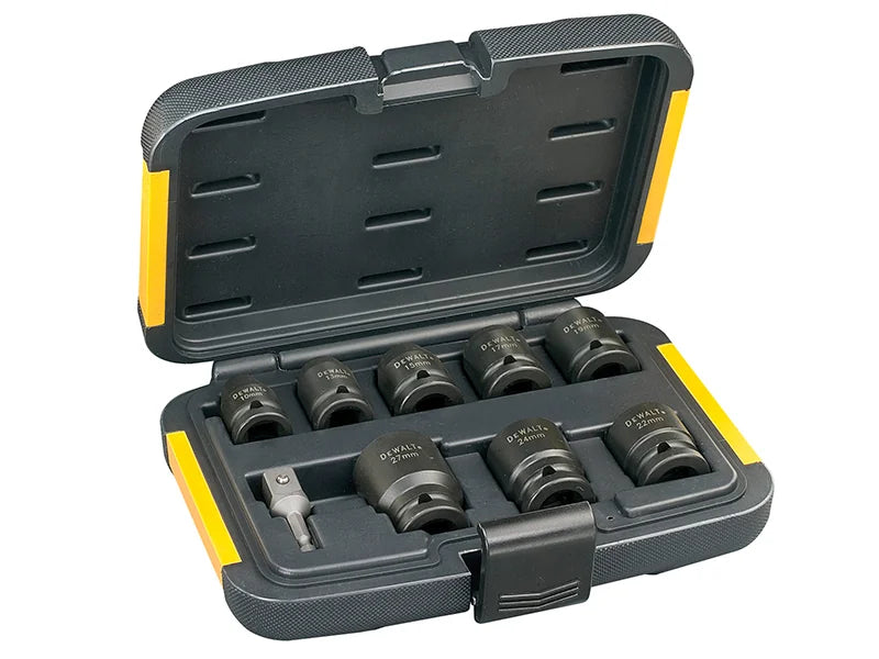 DEWALT Power Tools DT7507 Impact Socket Set, 9 Piece - DT7507-QZ