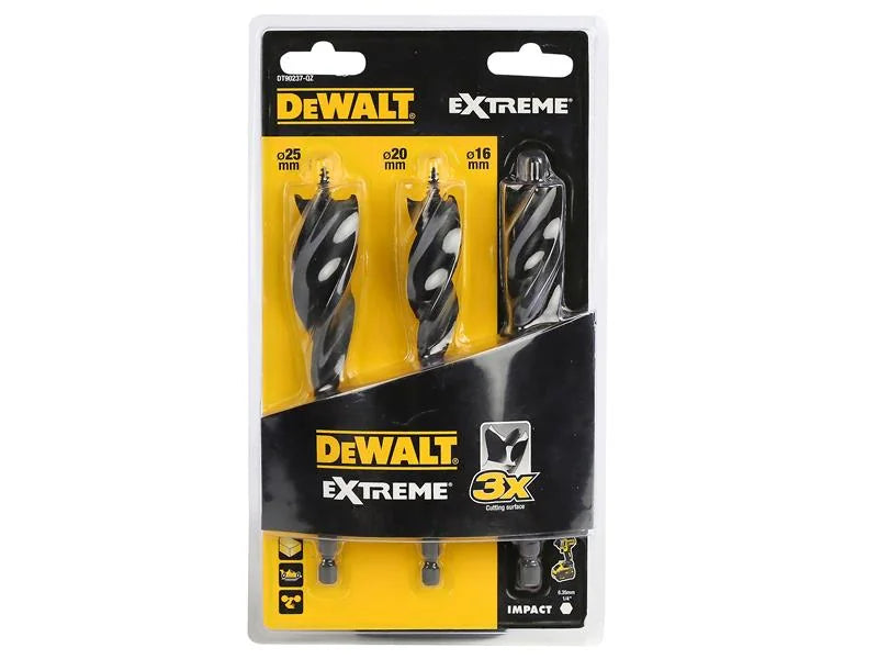 DEWALT Power Tools EXTREME® Tri Flute Bit Set, 3 Piece - DT90237-QZ