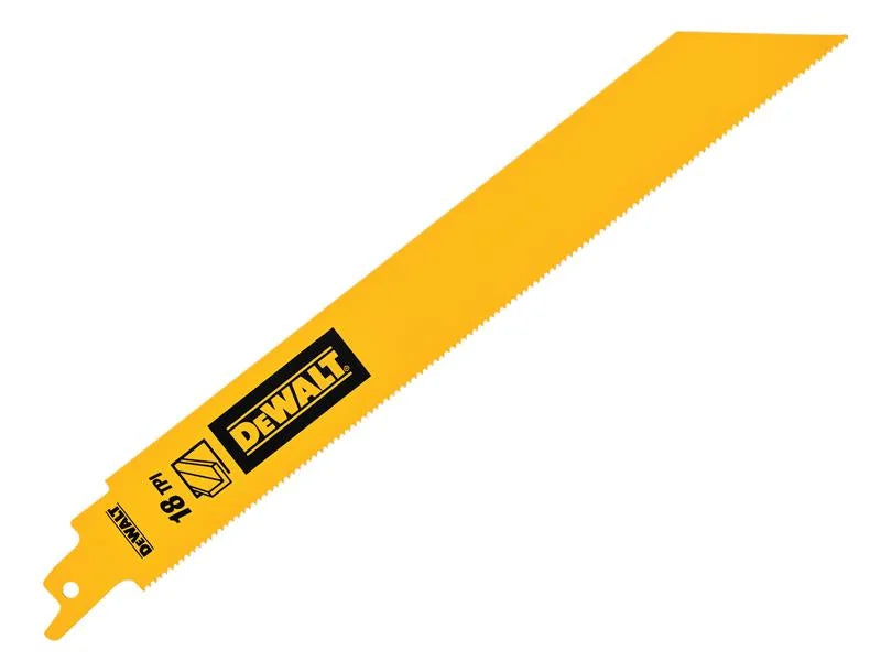 DEWALT Power Tools Bi-Metal 1in High Metal Reciprocating Blade 228mm x 18 TPI