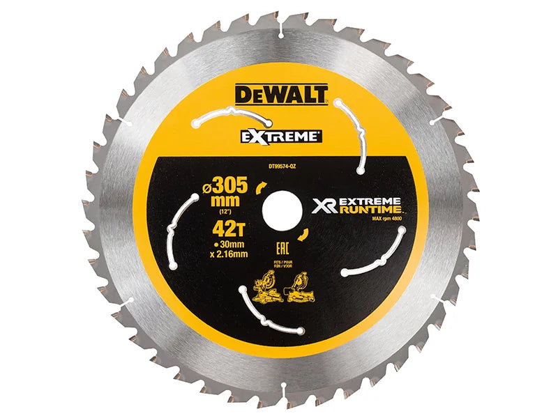 DEWALT Power Tools XR FlexVolt Mitre Saw Blade 305 x 30mm x 42T - DT99574-QZ