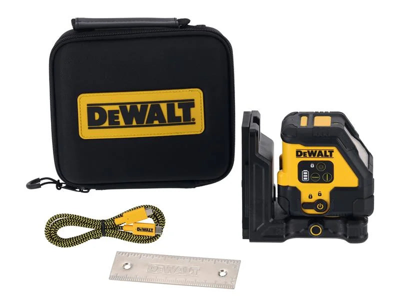 DEWALT Power Tools DCLE14201RB USB-C Rechargeable Cross Line Red Beam Laser