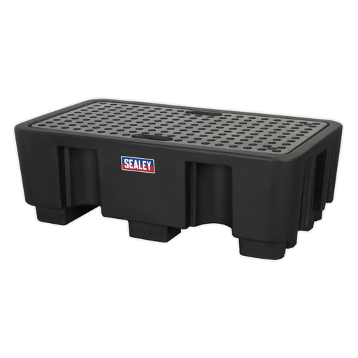 Sealey 2 Drum Polyethylene Barrel Bund Spill Pallet 1300x750x440mm
