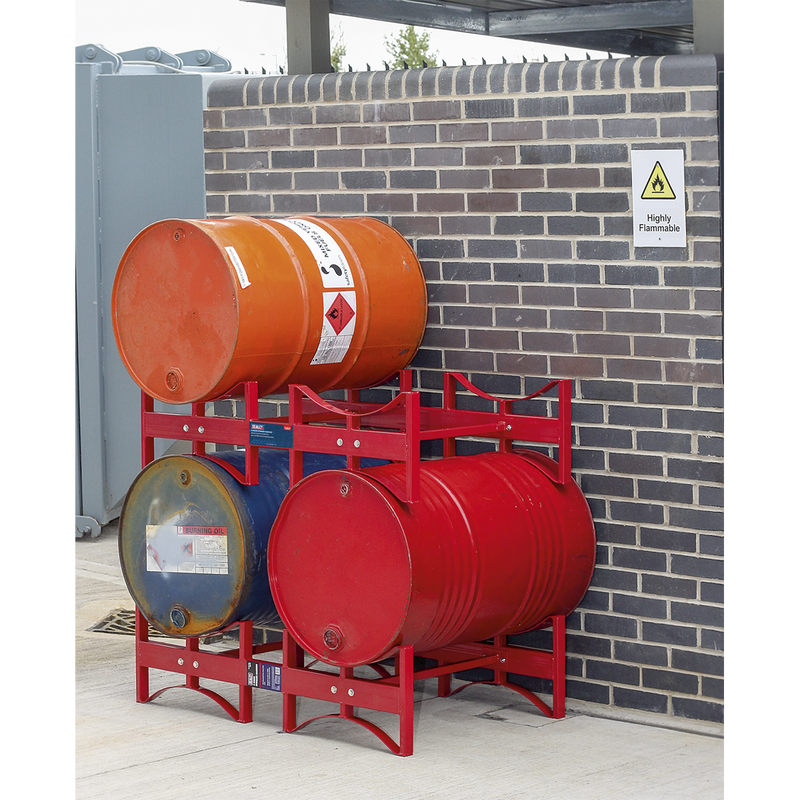 Sealey 2 Drum Storage Racking DRP34 205L Capacity