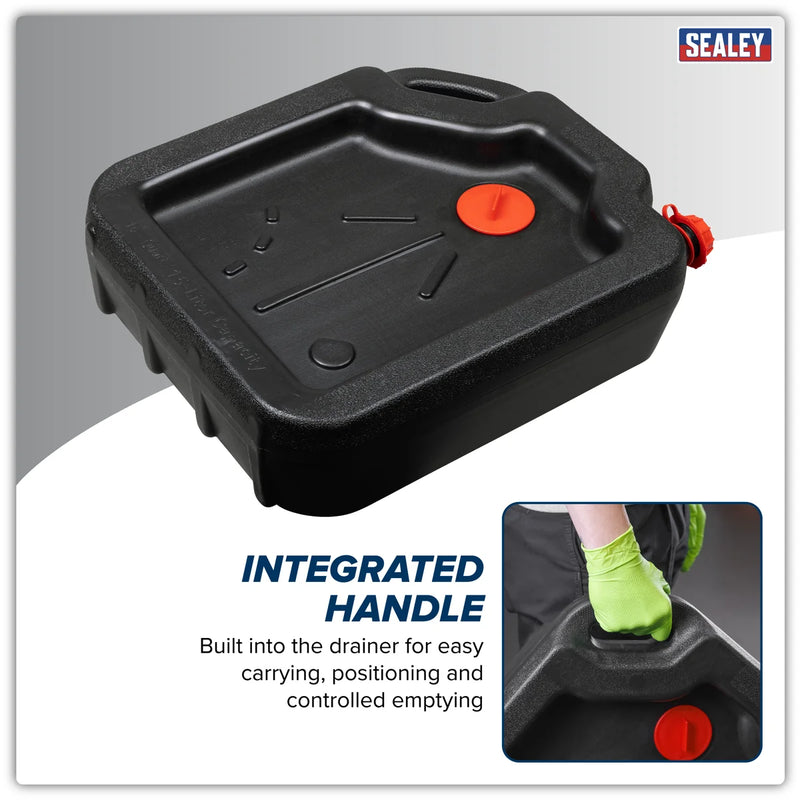 Sealey Portable Oil Drainer 15L DRP45 Heavy-Duty Polyethylene