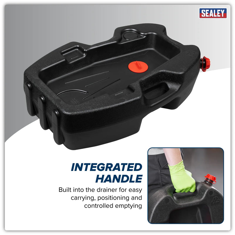 Sealey 25L Portable Oil Drainer DRP46 with Spill Prevention
