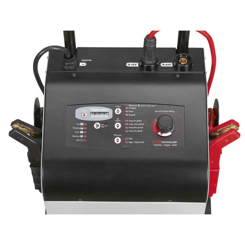 Sealey 12/24V Electronic Charger Maintainer/Starter 75A/400A