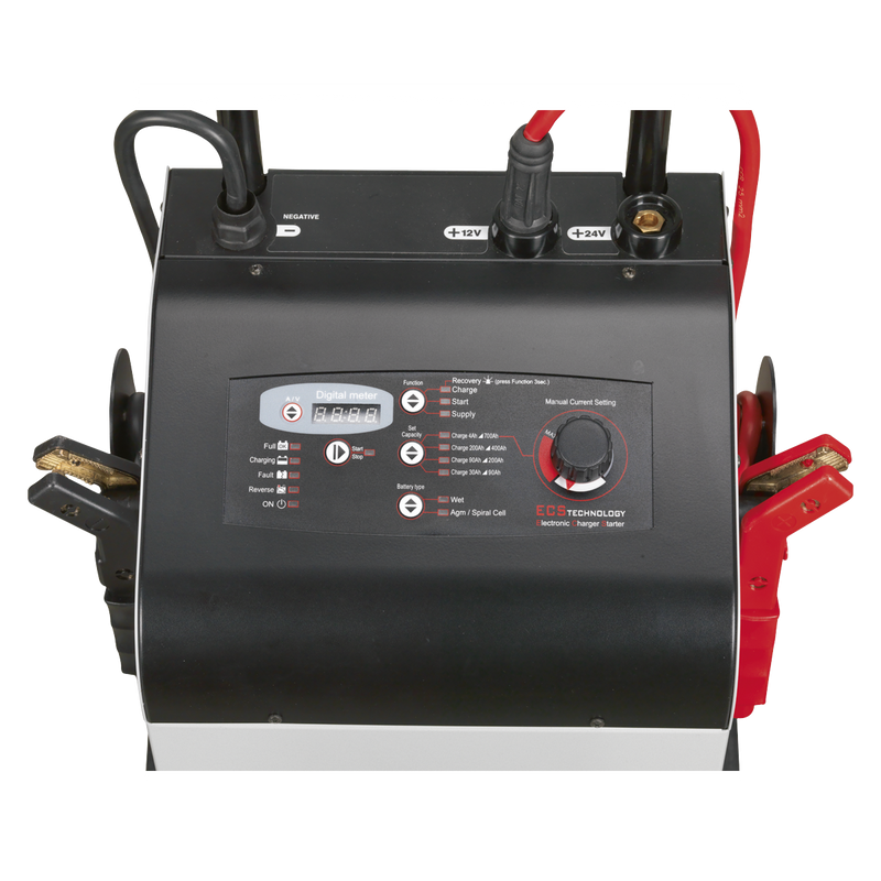 Sealey 12/24V Electronic Charger Maintainer/Starter 100/650A