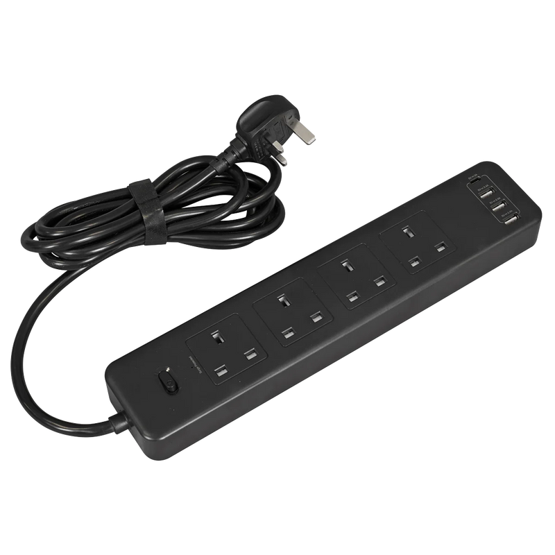Sealey 2.6m Extension Lead with USB Ports EL34USBB
