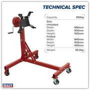 Sealey Folding Engine Stand ES480D 450kg Capacity