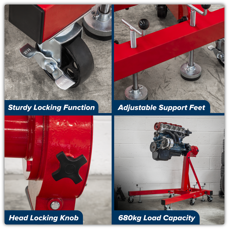 Sealey Folding Engine Stand ES680D 680kg Capacity