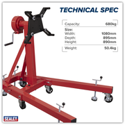 Sealey Folding Engine Stand ES680D 680kg Capacity