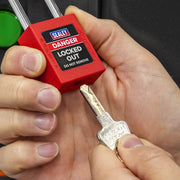 Sealey Lockout Padlock EV12 with 6mm Steel Shackle
