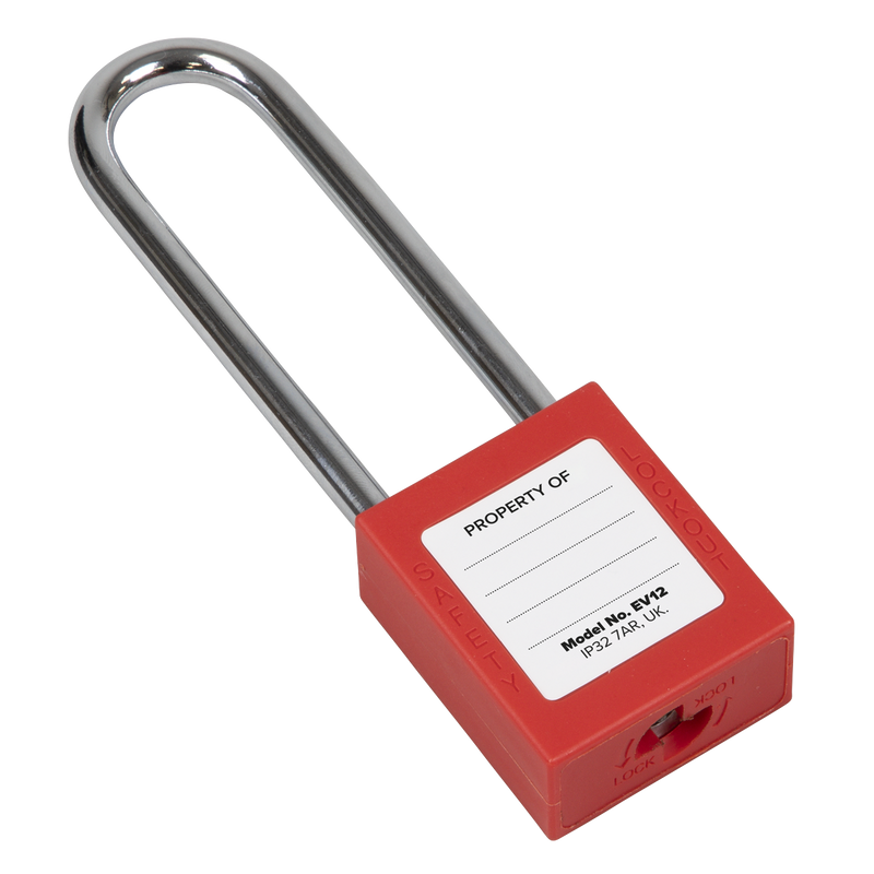 Sealey Lockout Padlock EV12 with 6mm Steel Shackle