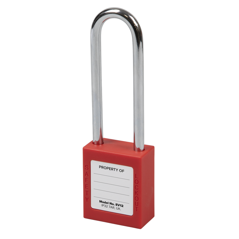 Sealey Lockout Padlock EV12 with 6mm Steel Shackle