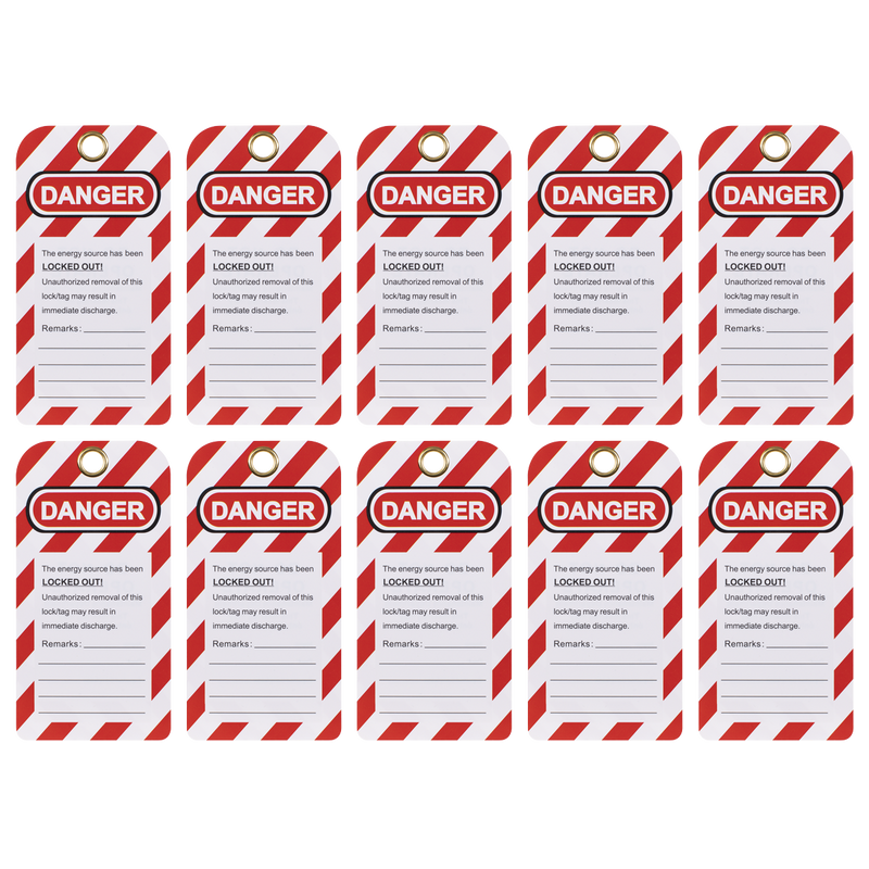Sealey Lockout Safety Tag Set 10 Piece 75x145mm