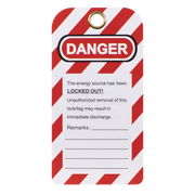 Sealey Lockout Safety Tag Set 10 Piece 75x145mm