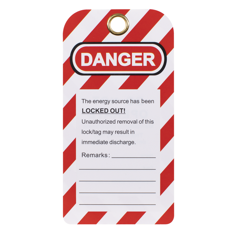Sealey Lockout Safety Tag Set 10 Piece 75x145mm