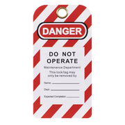 Sealey Lockout Safety Tag Set 10 Piece 75x145mm