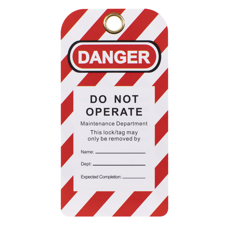 Sealey Lockout Safety Tag Set 10 Piece 75x145mm