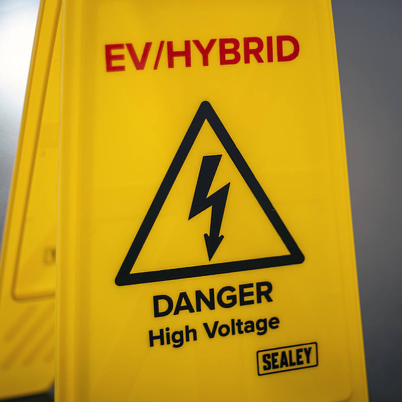 Sealey EV/Hybrid Floor Warning Signs - Pack of 2, 620x300mm