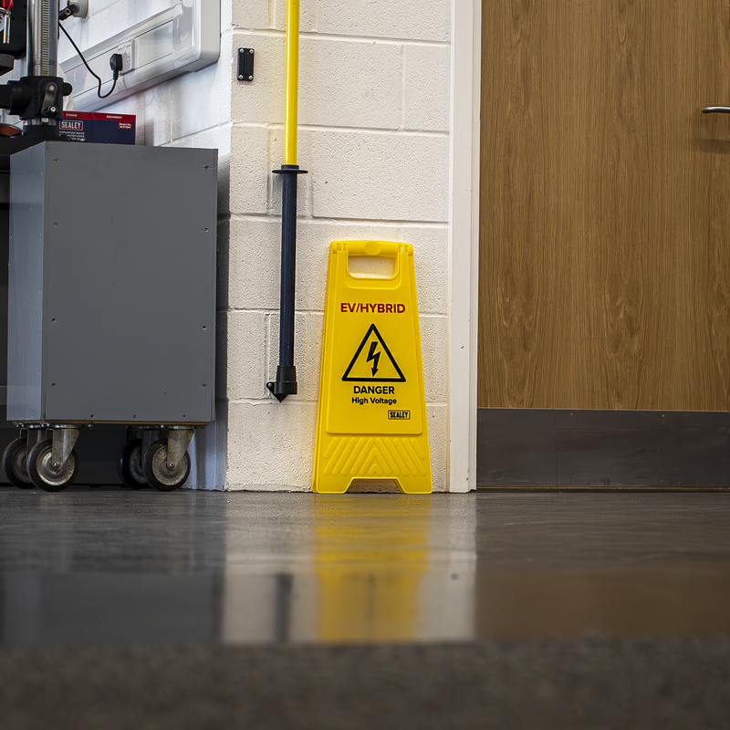 Sealey EV/Hybrid Floor Warning Signs - Pack of 2, 620x300mm