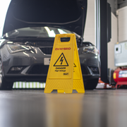 Sealey EV/Hybrid Floor Warning Signs - Pack of 2, 620x300mm
