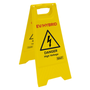 Sealey EV/Hybrid Floor Warning Signs - Pack of 2, 620x300mm