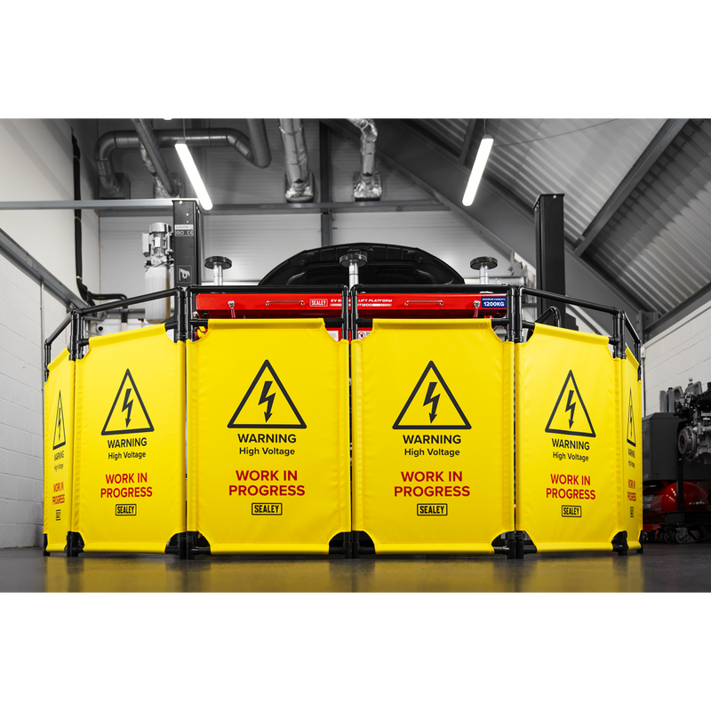 Sealey Folding Safety Barrier EV20 1775x980mm for Electric Vehicles