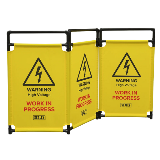 Sealey Folding Safety Barrier EV20 1775x980mm for Electric Vehicles