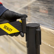 Sealey Retractable Safety Barrier Post Set - 2 Posts, 480mm Height