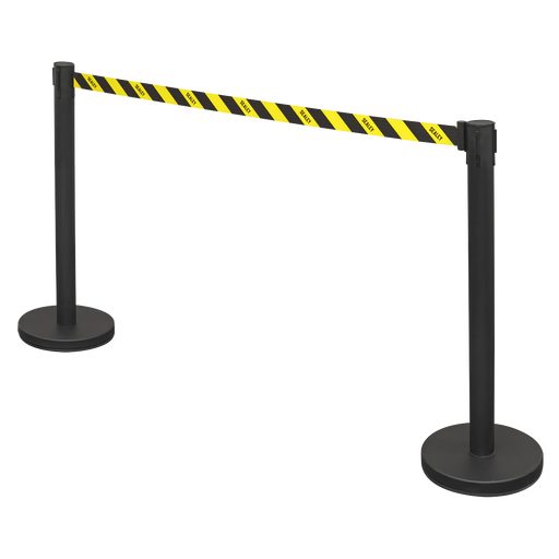 Sealey Retractable Safety Barrier Post Set - 2 Posts, 480mm Height