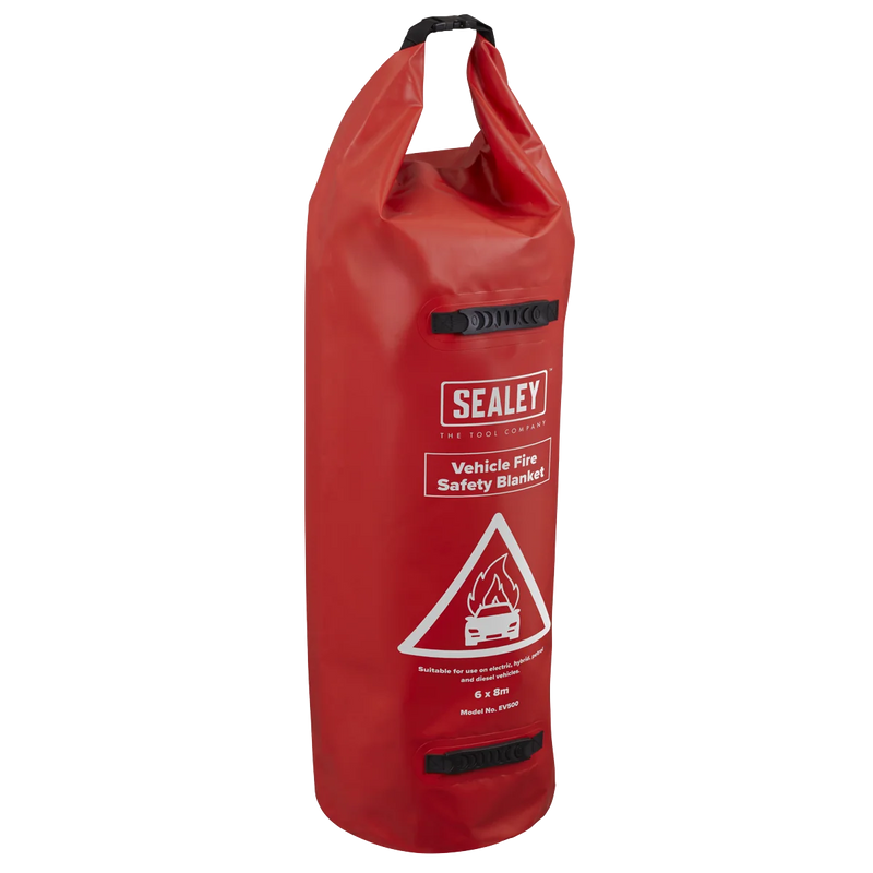 Sealey Vehicle Fire Safety Blanket 6x8m Silicone Coated EV500