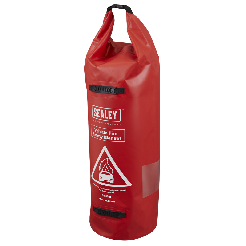 Sealey Vehicle Fire Safety Blanket 6x8m Silicone Coated EV500