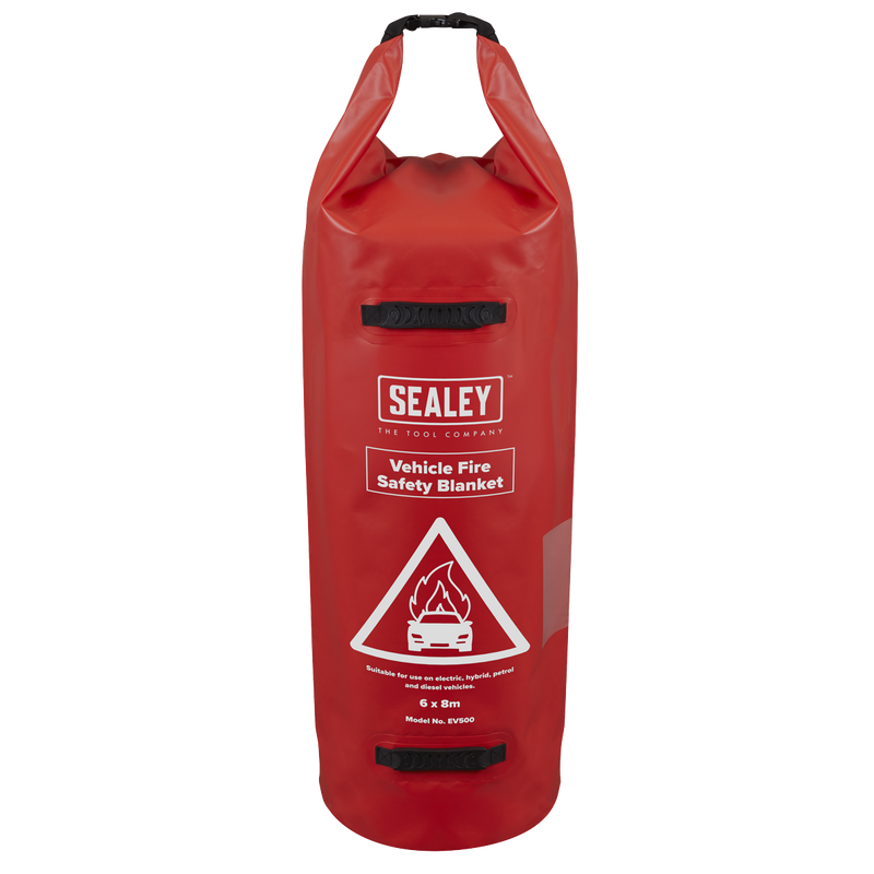 Sealey Vehicle Fire Safety Blanket 6x8m Silicone Coated EV500