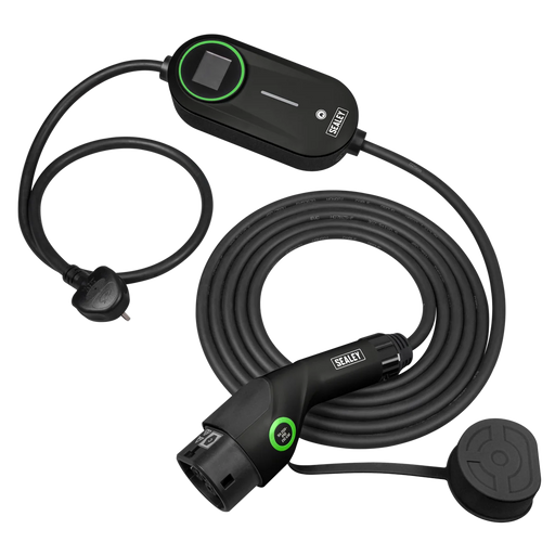 Sealey 5m Portable EV Charger Type 2 to UK 3-Pin Plug 3.5kW