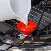 Sealey Fixed Spout Funnel 120mm - Durable Polyethylene