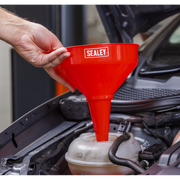 Sealey Fixed Spout Funnel 200mm with Filter