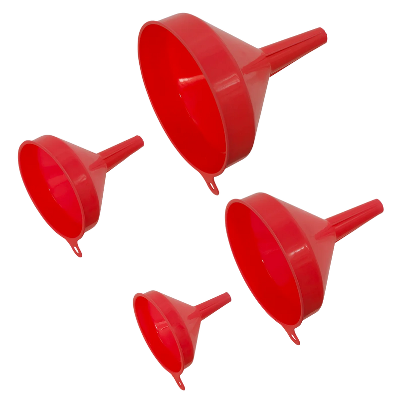Sealey Funnel Set 4 Piece Ø77-138mm Fixed Spout