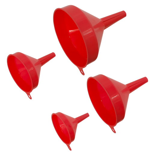 Sealey Funnel Set 4 Piece Ø77-138mm Fixed Spout